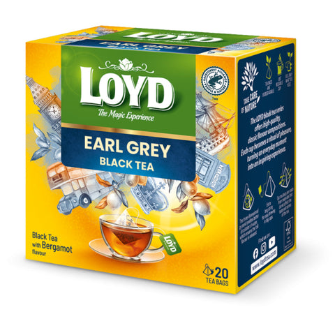 Loyd Black Tea Earl Grey Pyramids 20 Bags Loyd