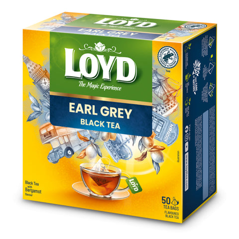 Loyd Black Tea Earl Grey Pyramids 50 Bags Loyd