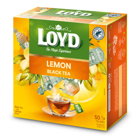 Loyd Black Tea Lemon Pyramids 50 Bags Loyd