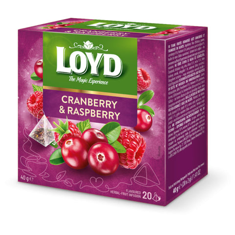 Loyd Tea Fruit Infusions Cranberry & Raspberry Pyramids Loyd