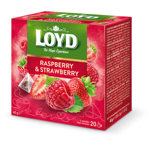 Loyd Tea Fruit Infusions Raspberry & Strawberry Pyramids Loyd