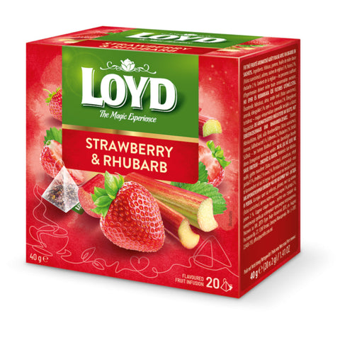 Loyd Tea Fruit Infusions Strawberry & Rhubarb Pyramids Loyd