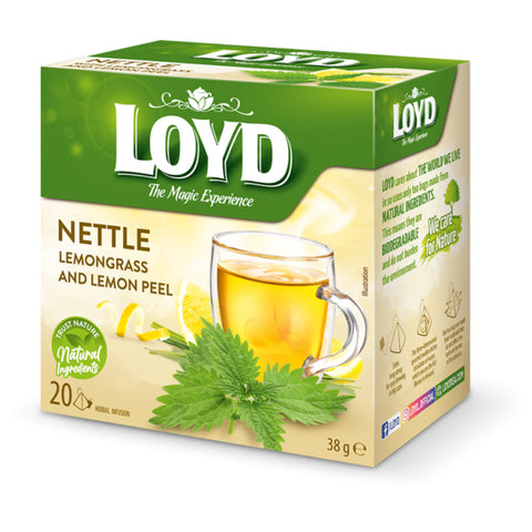 Loyd Tea Herbal & Fruit Infusions Nettle Lemongrass & Lemon Peel Pyramids Loyd
