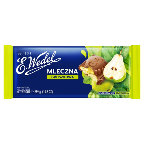 Wedel Milk Chocolate Milk Chocolate with Pear 10.2oz 289g E.Wedel