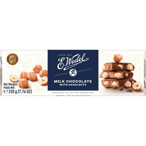 E.Wedel Chocolate Luxury Milk with Whole Hazelnuts 7.76oz 220g E.Wedel