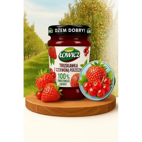 Lowicz Jam Traditional Fruit Spread Strawberry & Red Currant 9.9oz 280g Lowicz