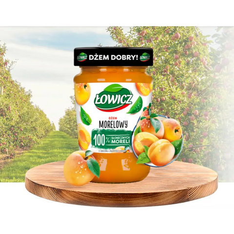 Lowicz Jam Traditional Fruit Spread Apricot 9.9oz 280g Lowicz