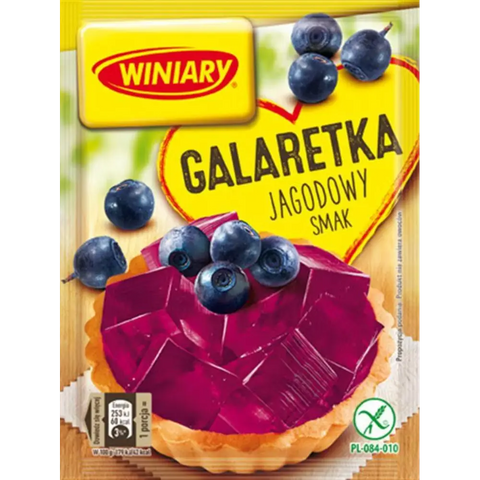 Winiary Jelly Mix Blueberry 2.5oz 71g (Pack of 5) Winiary