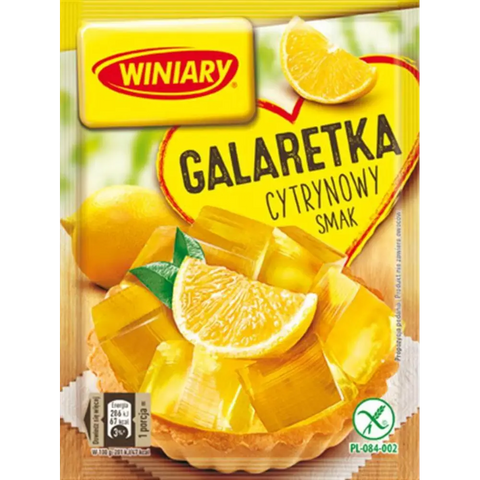 Winiary Jelly Mix Lemon 2.5oz 71g (Pack of 5) Winiary