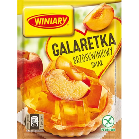 Winiary Jelly Mix Peach 2.5oz 71g (Pack of 5) Winiary