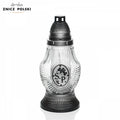 Polish Grave Candle – Traditional Memorial Light – Znicz Poland ST8 Silver Znicz Polski