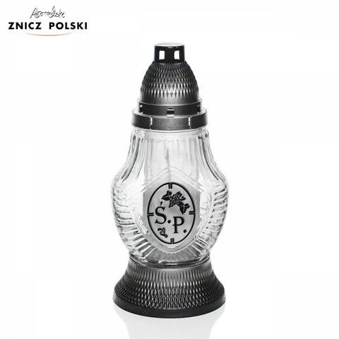 Polish Grave Candle – Traditional Memorial Light – Znicz Poland ST8 Silver Znicz Polski