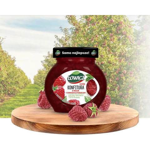 Lowicz Preserves Raspberry & Red Currant 8.46oz 240g Lowicz