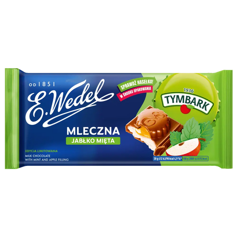 E.Wedel Chocolate Milk Mint & Apple 3.5oz 100g E.Wedel