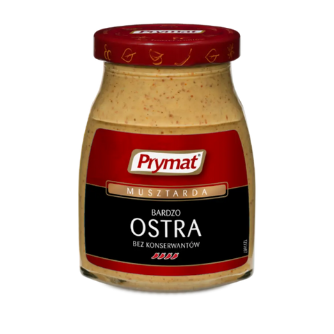 Prymat Mustard Very Spicy 6.35oz-6.53oz 180g-185g Prymat