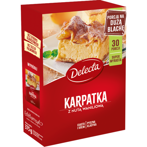 Delecta Cake Mix Carpathian Cake with a Hint of Vanilla 13.23oz 375g Delecta