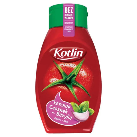 Kotlin Ketchup Garlic & Basil Mild 15.87oz 450g Kotlin