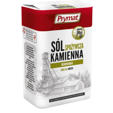 Prymat Salt Iodized Rock Salt (Table Salt) – 2.2lb 1kg Prymat