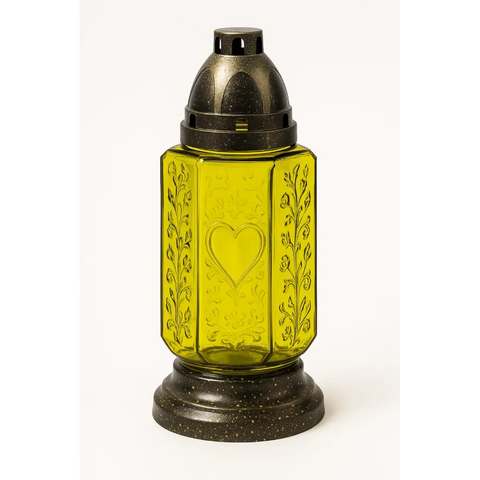 Polish Grave Candle – Z495 Mix- Traditional Memorial Light – Znicz Poland Yellow Znicz Polski