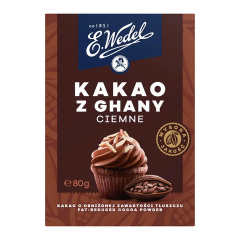 E.Wedel Dark Cocoa Powder From Ghana 2.8oz 80g E.Wedel