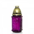 Glass Grave Candle Znicz KMI Violet Znicz Polski