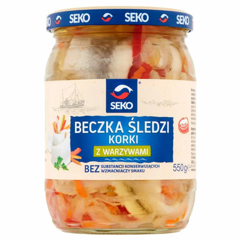 Seko Herring & Mackerel – Traditional Polish Recipes Herring with Vegetables 19.4oz 550g Seko
