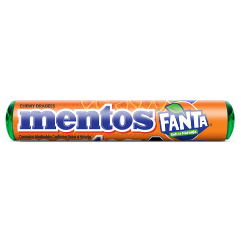 Mentos Chewing Candies Assorted Rolls Fanta Orange 1.32oz 37.5g (Pack of 1) Mentos
