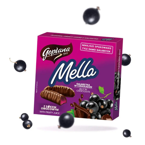 Goplana Mella Chocolate Coated Fruit Jellies Black Currant 6.7oz 190g Goplana