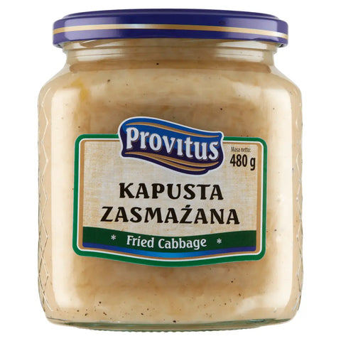 Polish Traditional Fried Vegetable Sides Fried White Cabbage 16.9oz 480g Provitus