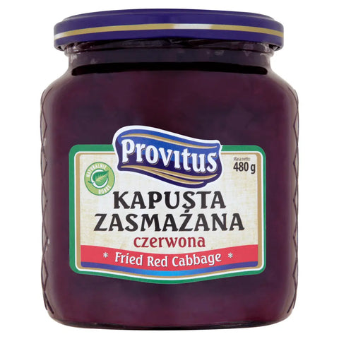 Polish Traditional Fried Vegetable Sides Fried Red Cabbage 16.9oz 480g Provitus