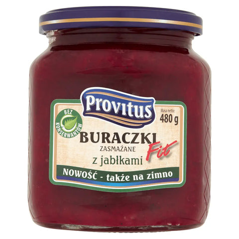Polish Traditional Fried Vegetable Sides Fried Beetroot with Apples 16.9oz 480g Provitus