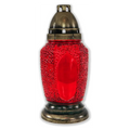 Glass Grave Candle Znicz Z320/MIX Red Znicz Polski