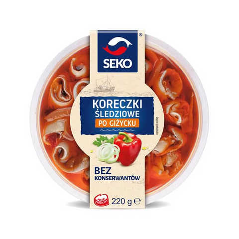 Seko Herring Rolls – Plastic Tray Giżycku Style Herring Rolls 7.76oz 220g Seko