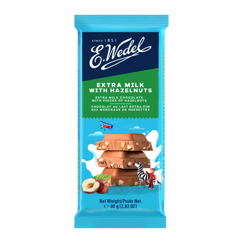 E.Wedel Chocolate Milk Hazelnut 2.82oz 80g E.Wedel