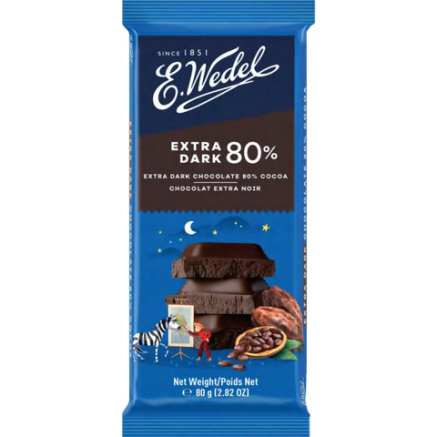E.Wedel Chocolate Dark 80% Cocoa 2.82oz 80g E.Wedel