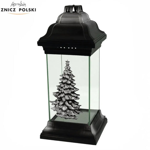 Christmas Grave Candle – BN Chapel with Christmas Tree (LS2 CH) Silver Znicz Polski