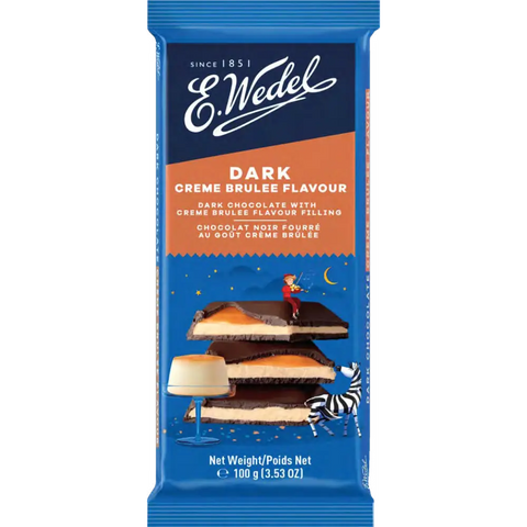E.Wedel Chocolate Dark Creme Brulee 3.5oz 100g E.Wedel