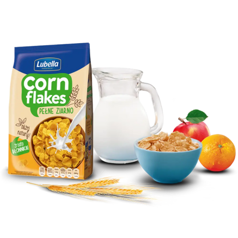 Lubella Breakfast Flakes Corn Flakes Wholegrain 17.63oz 500g Lubella