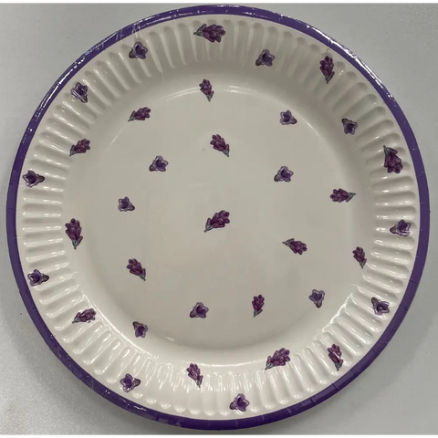 Lavender-Themed Paper Plates Nr1 7.08in 18 cm (Pack of 8) Shop Belveder