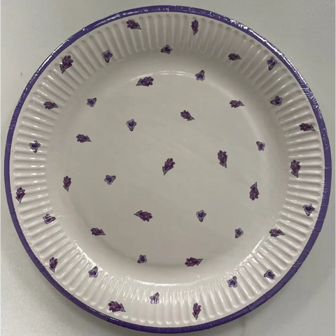 Decorative Paper Plates – Assorted Floral & Butterfly Designs Nr3 8.93inch 22.7 cm (Pack of 8) Lalix