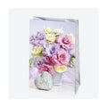 Elegant Gift Bag with White Roses and Lilies Lalix
