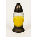 Glass Grave Candle Znicz Z30 Yellow Znicz Polski