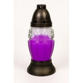 Glass Grave Candle Znicz Z30 Purple Znicz Polski
