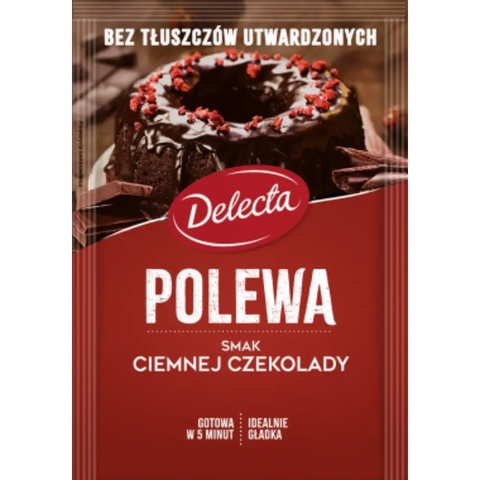 Delecta Chocolate Hard Toppings 3.5oz 100g Dark Delecta