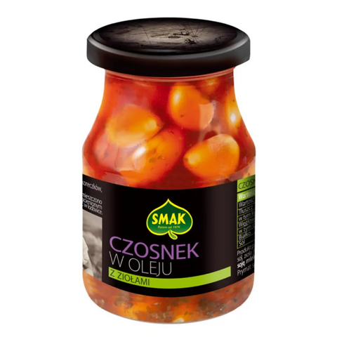Smak Marinated Garlic Garlic in Oil with Herbs 6.70oz 190g Smak