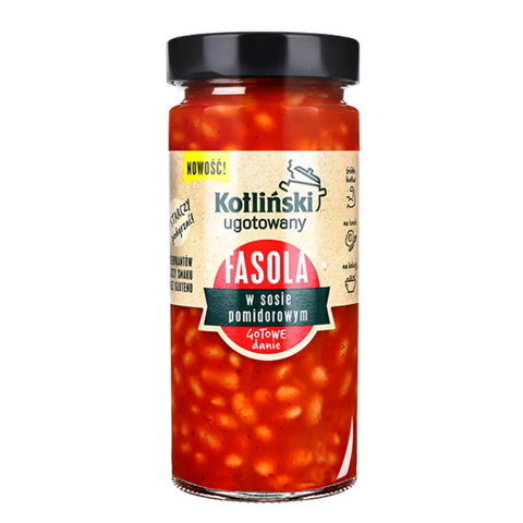 Kotliński Ogródek – Jarred Vegetables & Beans Beans in Tomato Sauce 14.11oz 400g Kotliński