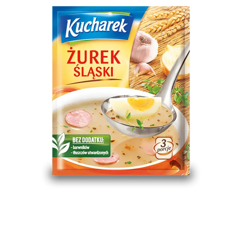Kucharek Instant Soups Assortment Silesian Sour Soup (Żurek Śląski) 1.62oz 46g (Pack of 5) Kucharek