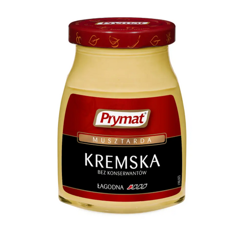 Prymat Mustard Kremska 6.35oz-6.53oz 180g-185g Prymat