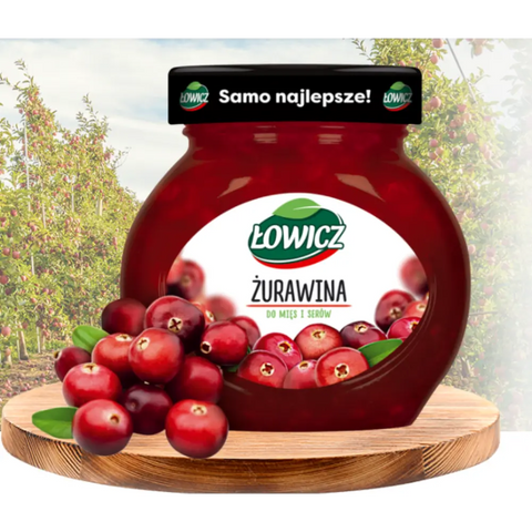 Łowicz Cranberry & Red Bilberry Preserves Cranberry 8.11oz 230g Lowicz