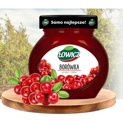 Łowicz Cranberry & Red Bilberry Preserves Red Bilberry 8.11oz 230g Lowicz